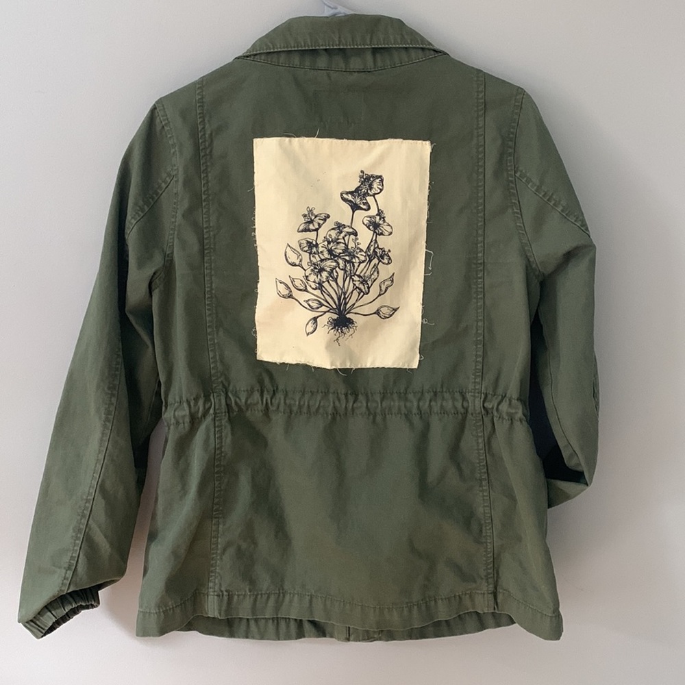Field Jacket with Original Art Patch by Amara Hollow Bones - Women’s Listing